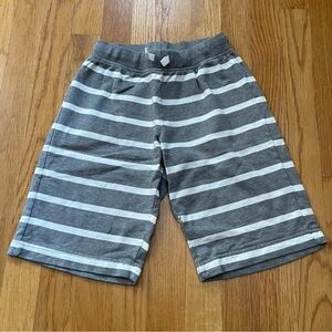 Hanna Andersson - Dark Gray / White Striped Shorts (130)